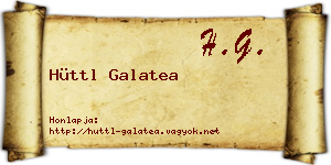 Hüttl Galatea névjegykártya